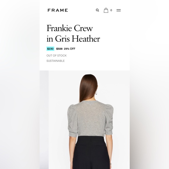 Frankie Crew Chambray Heather Frame sweater - Picture 5 of 6
